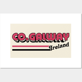 County Galway / Retro Style Irish County Design Posters and Art